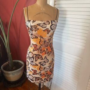 BEAR DANCE | butterfly spaghetti strap dress M NWT $20